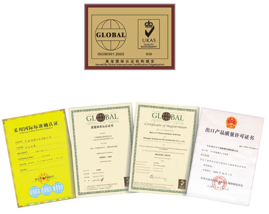 ISO90001認證&采用國際標準確認證&質量體系認證證書&出口產品質量許可證書